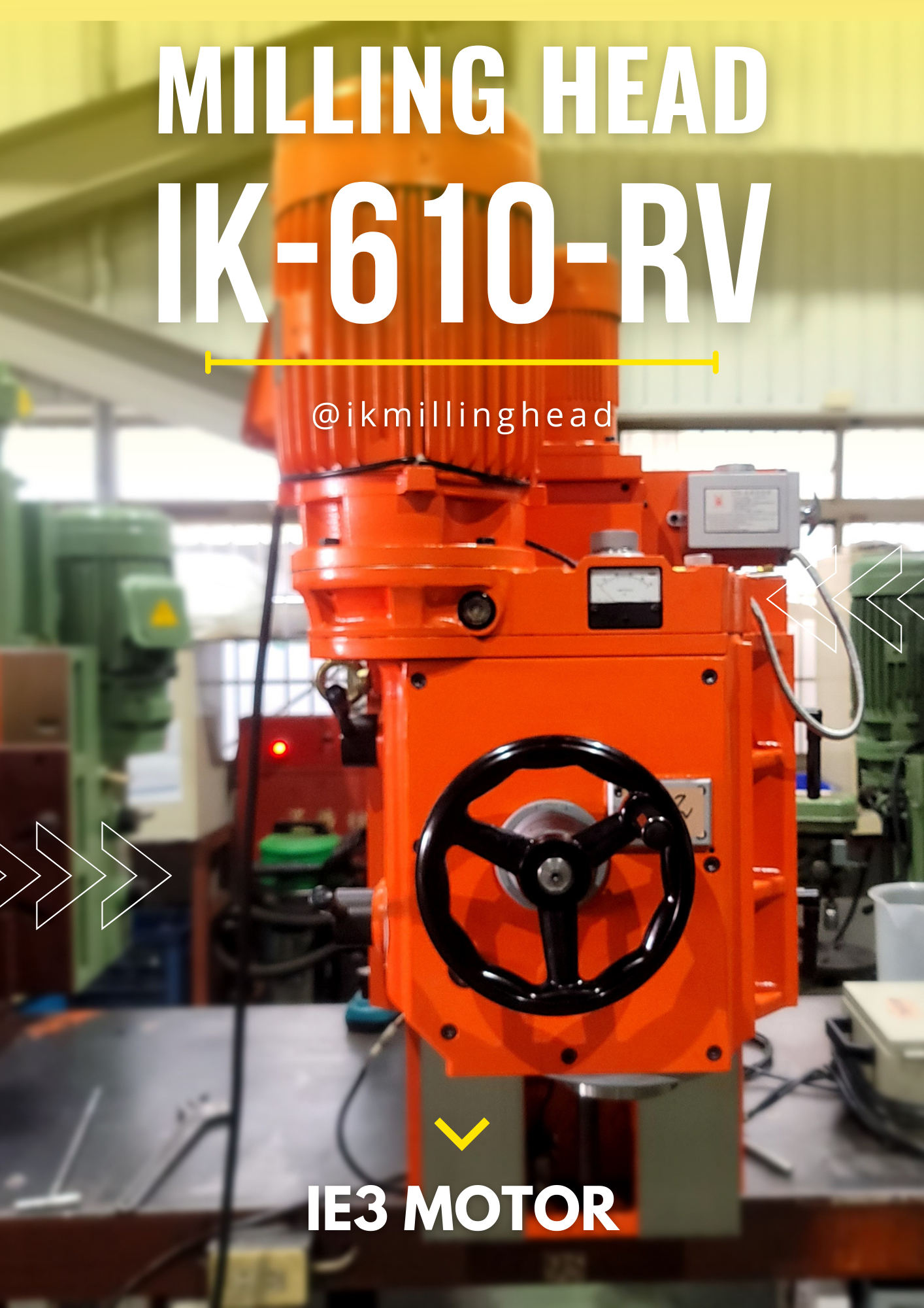 最新消息|IK-610-RV龍門銑床頭搭配IE3馬達