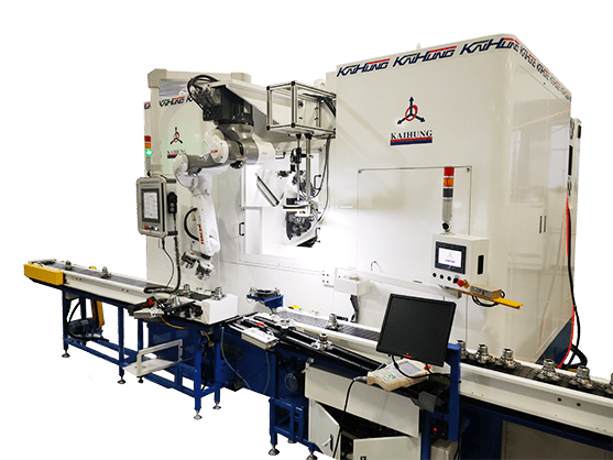 Products|9-Stations 9-Spindles NC Trunnion Type Rotary Transfer Machine