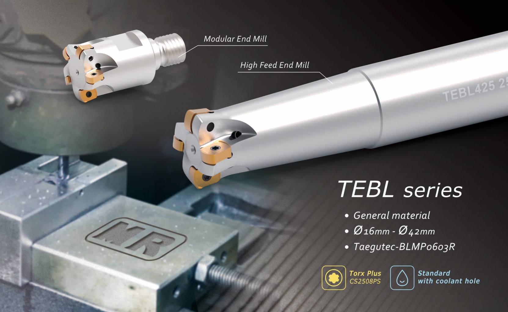 TEBL 銑刀系列 (端銑刀/鎖牙式銑刀)