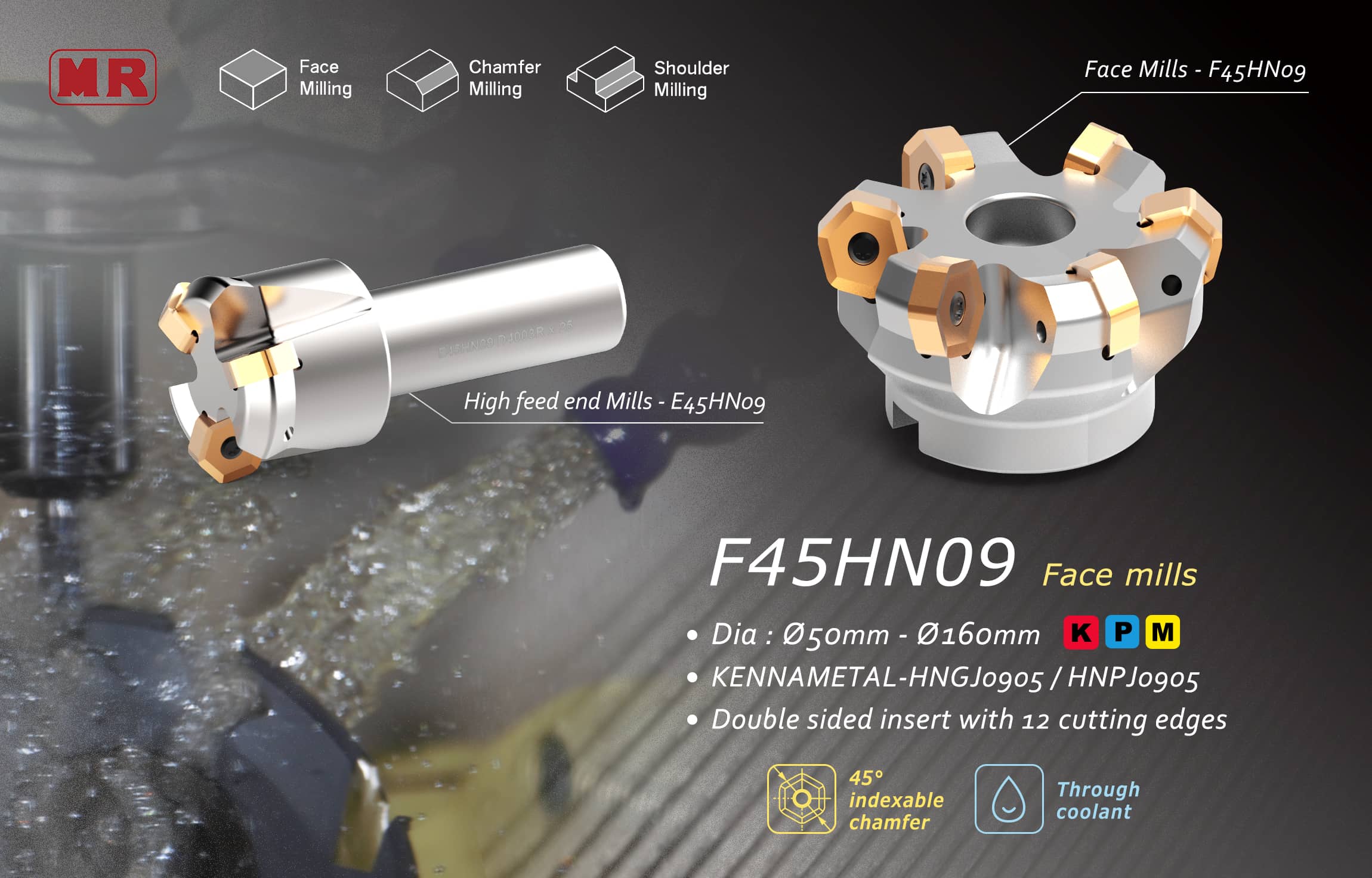 產品|E45HN09 端銑刀 / F45HN09 平面銑刀