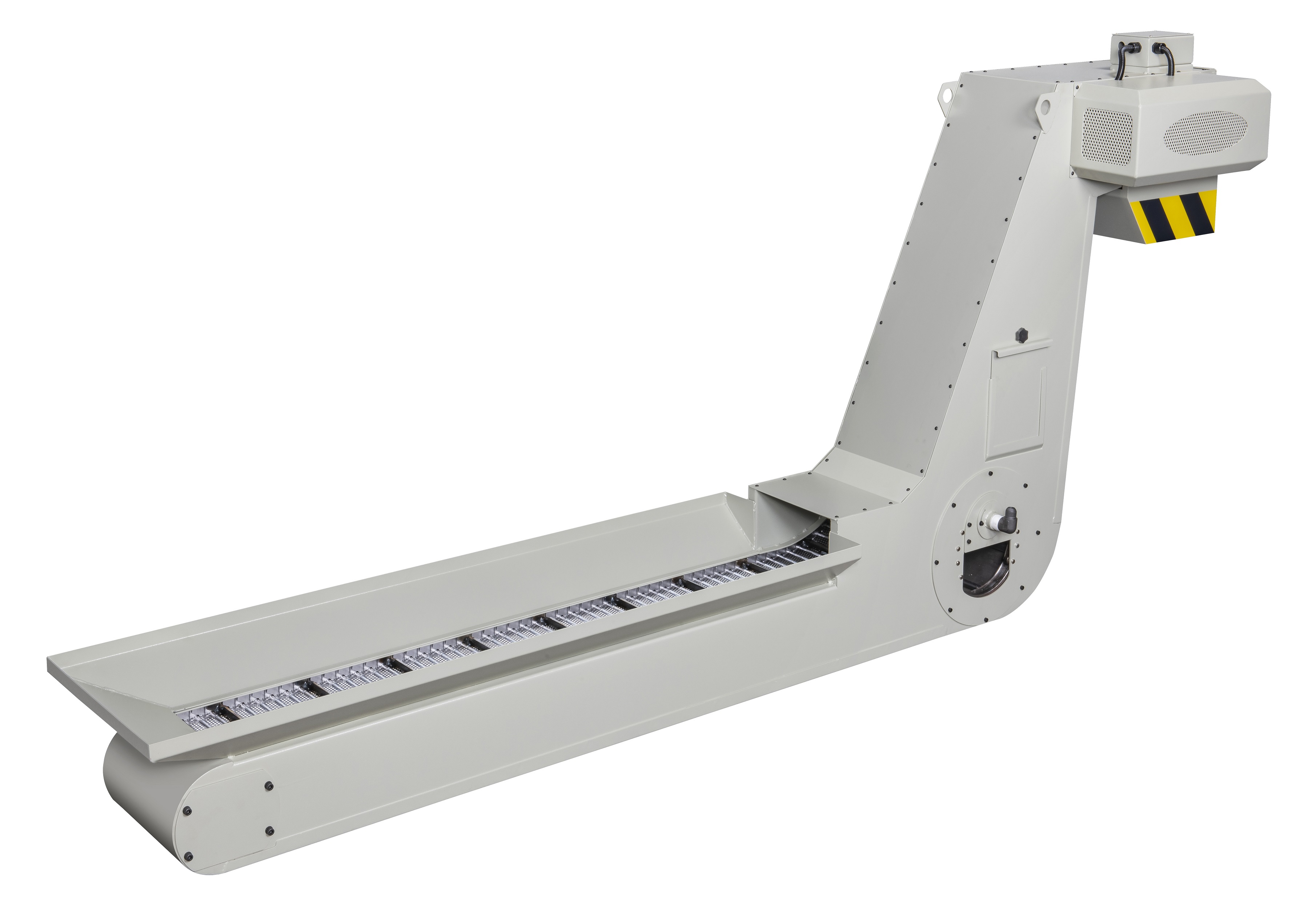 Products|STEEL BELT ROLLER TYPE CHIP CONVEYOR