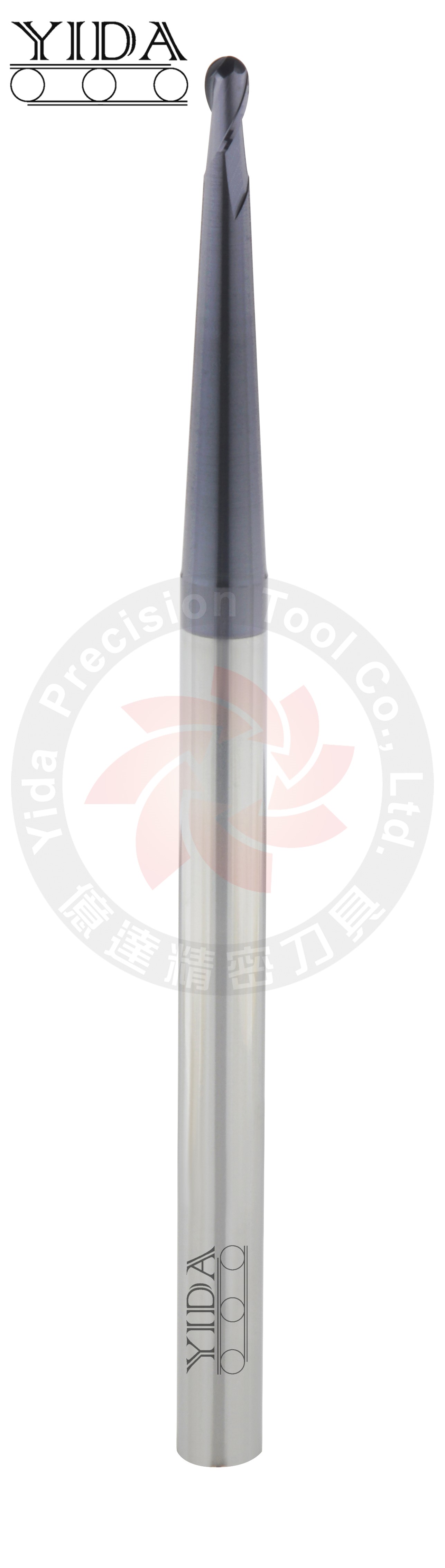 獅王系列 - 2刃 斜頸球頭立銑刀 - HRC<45