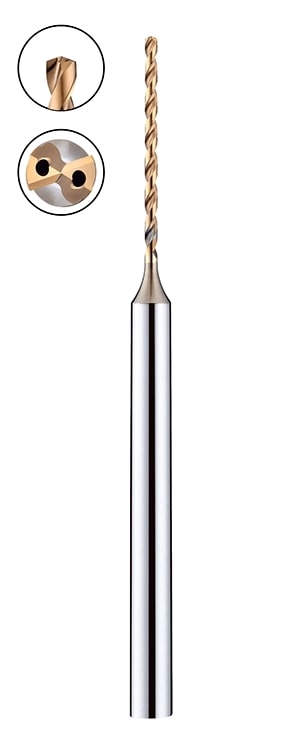 Products|3D-15D Micro Carbide Coolant High Performance 2 Flutes Drills(1mm↑)