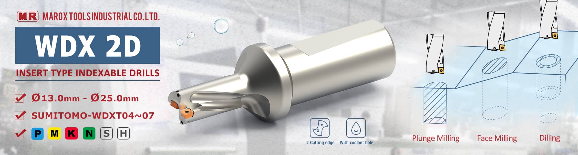 Insert Type Indexable Drills - WDX series