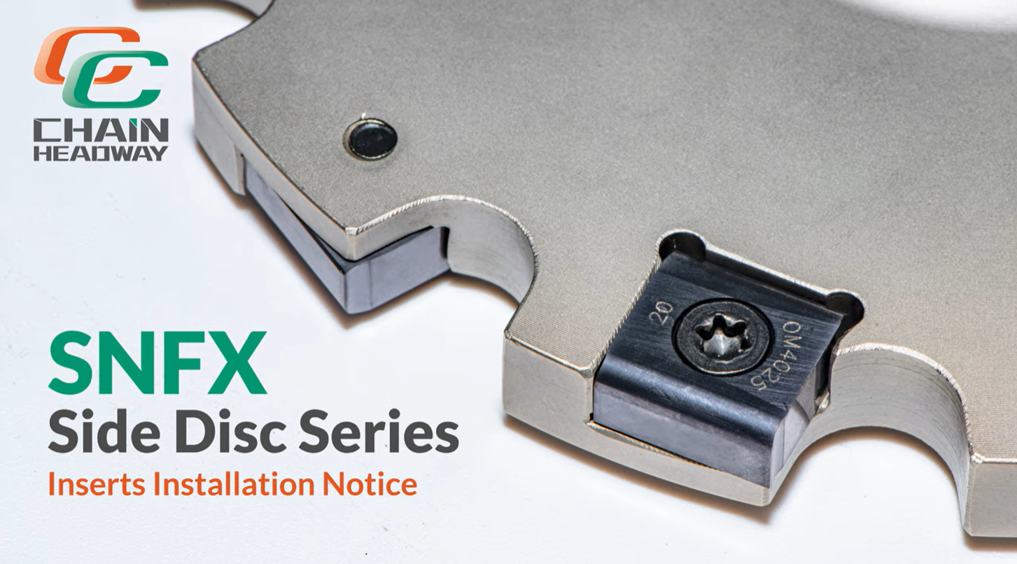 Chain headway-How to lock SNFX insert on Side Disc Cutter