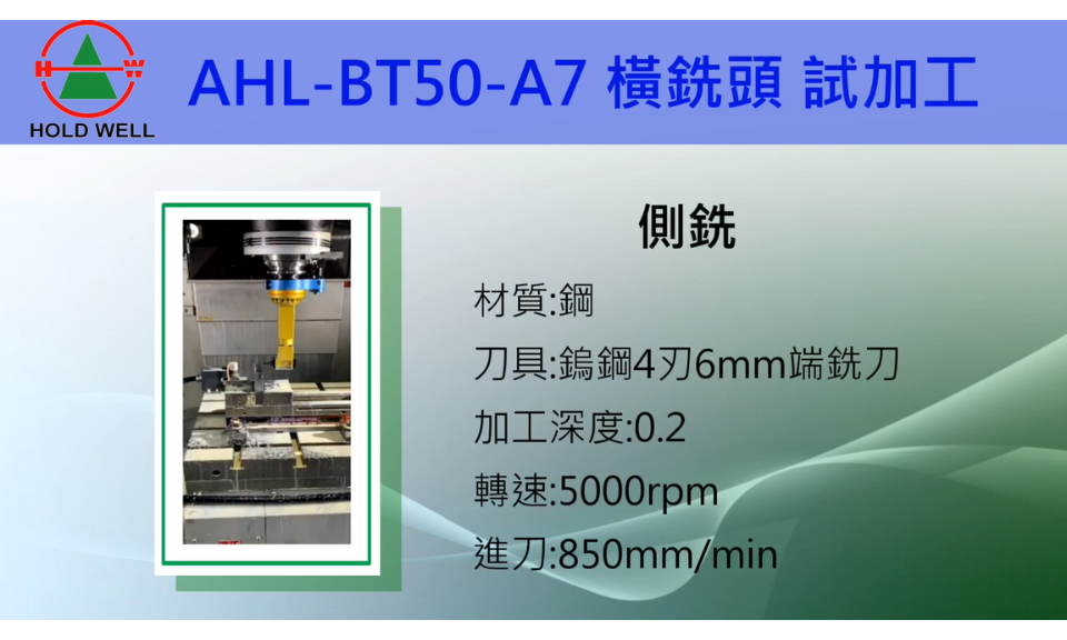 Video|AHL-BT50-A7 (Side Mill/End Mill/Side Drill/Tapping)