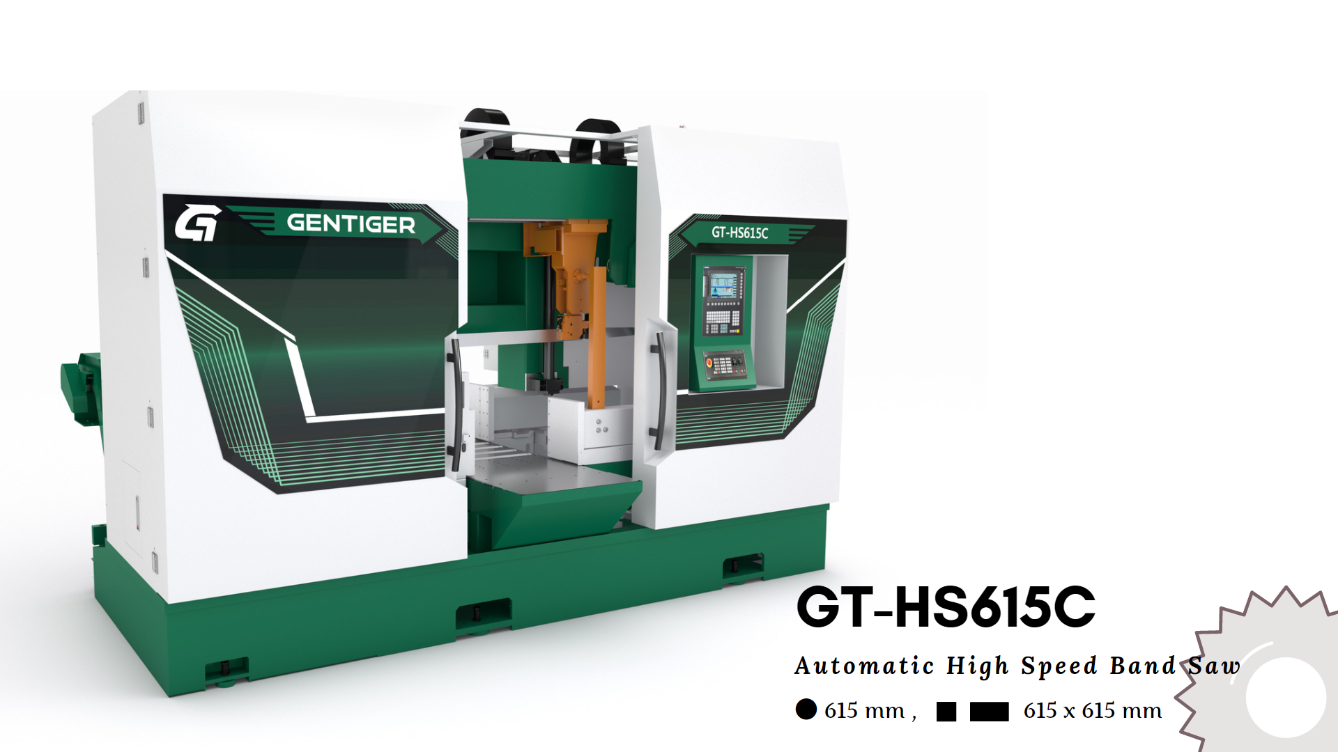 CNC HIGH SPEED HORIZONTAL BAND SAW MACHING_ 龍門型自動高速帶鋸機_GT-HS615C _ 2023 TIMTOS