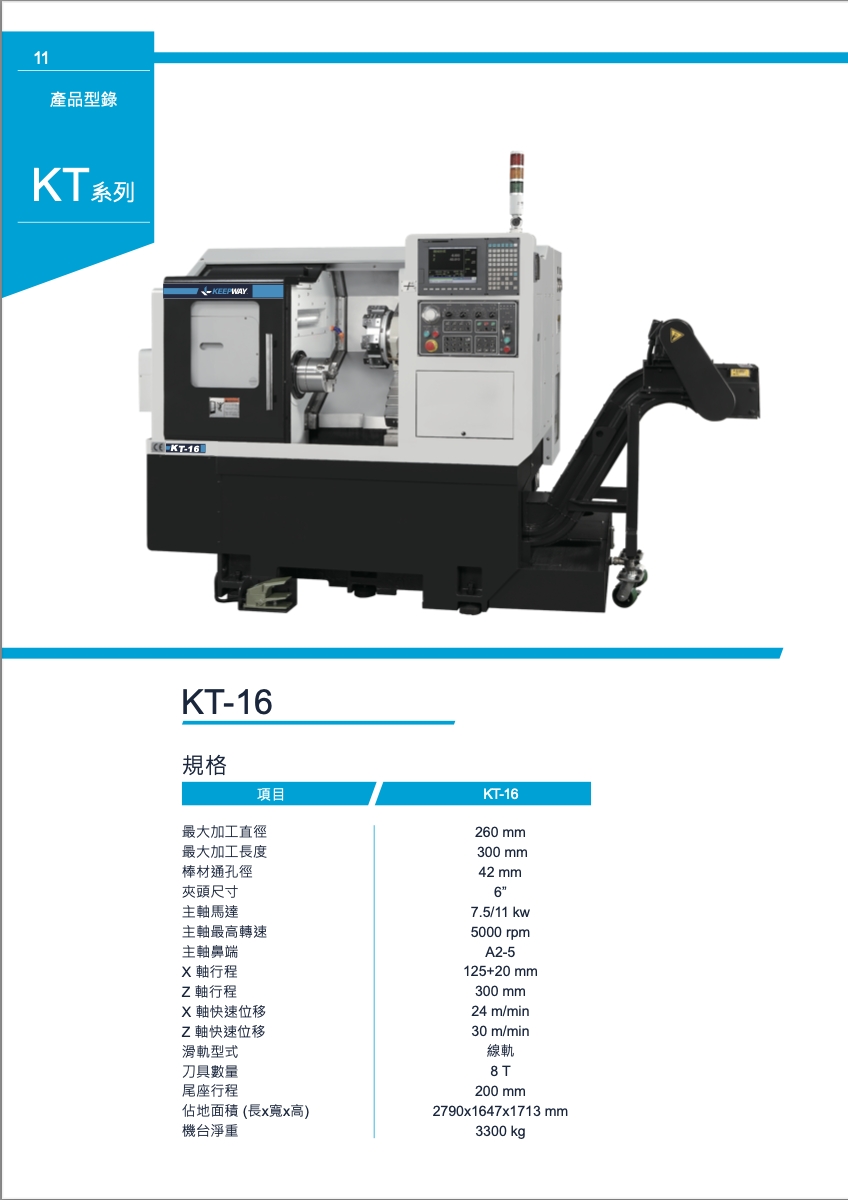 斜背式車床 | KT-16