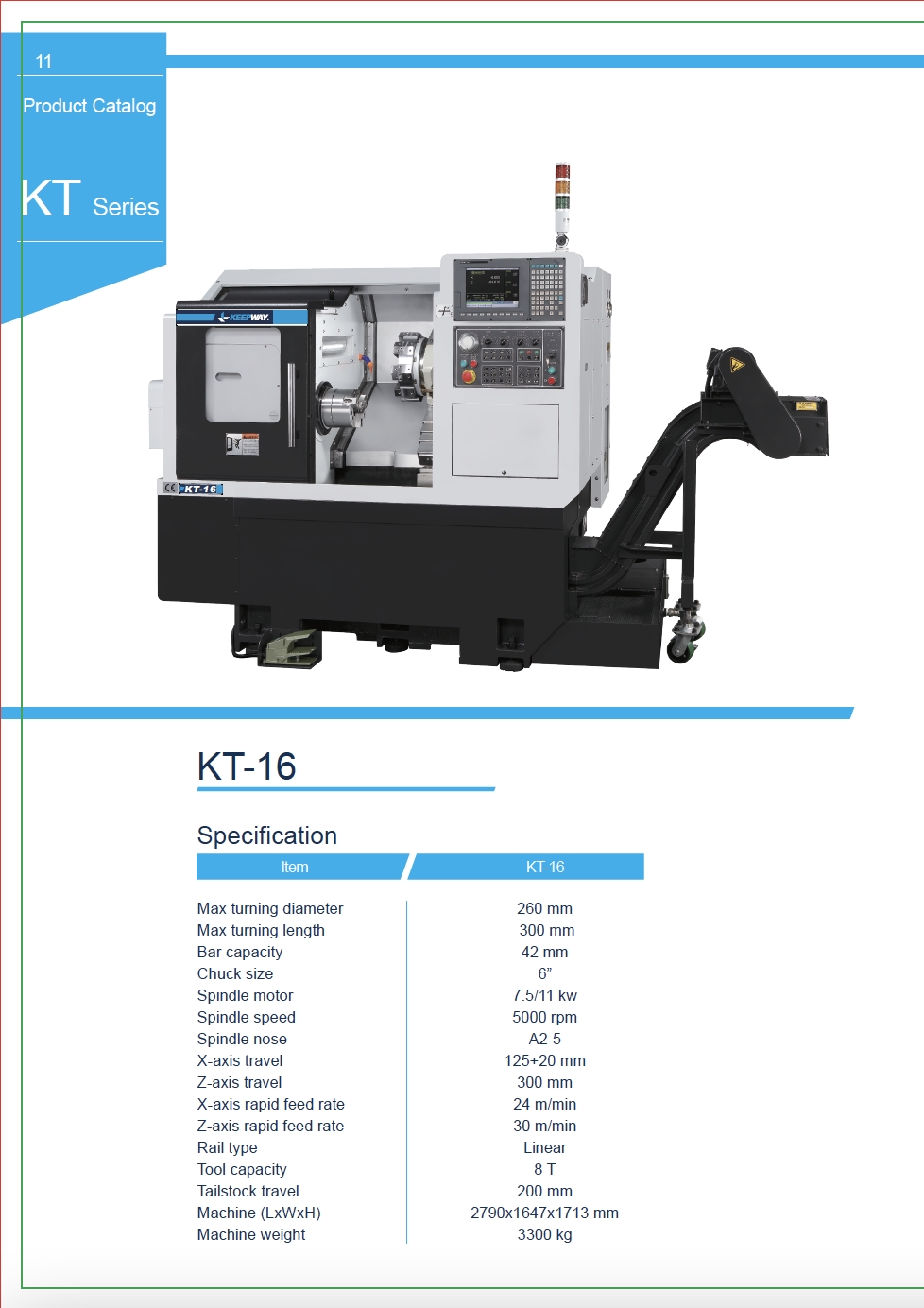 Catalog|Slant Bed Lathe | KT-16