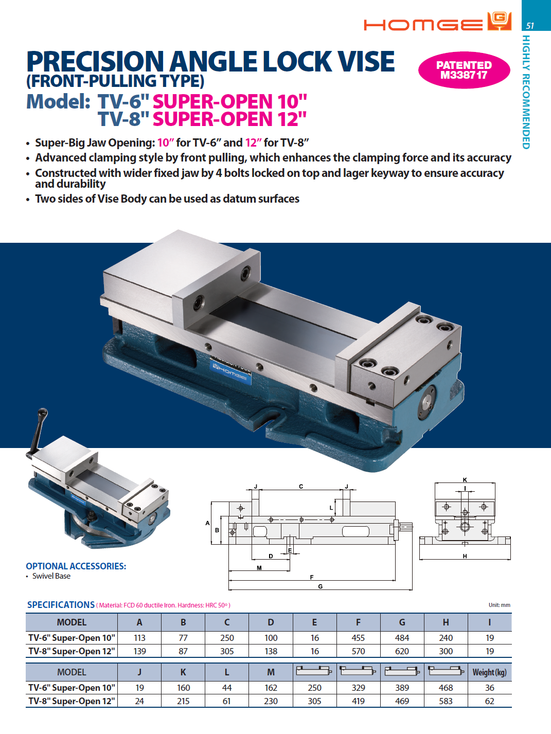 Catalog|PRECISION ANGLE LOCK VISE (FRONT-PULLING TYPE)