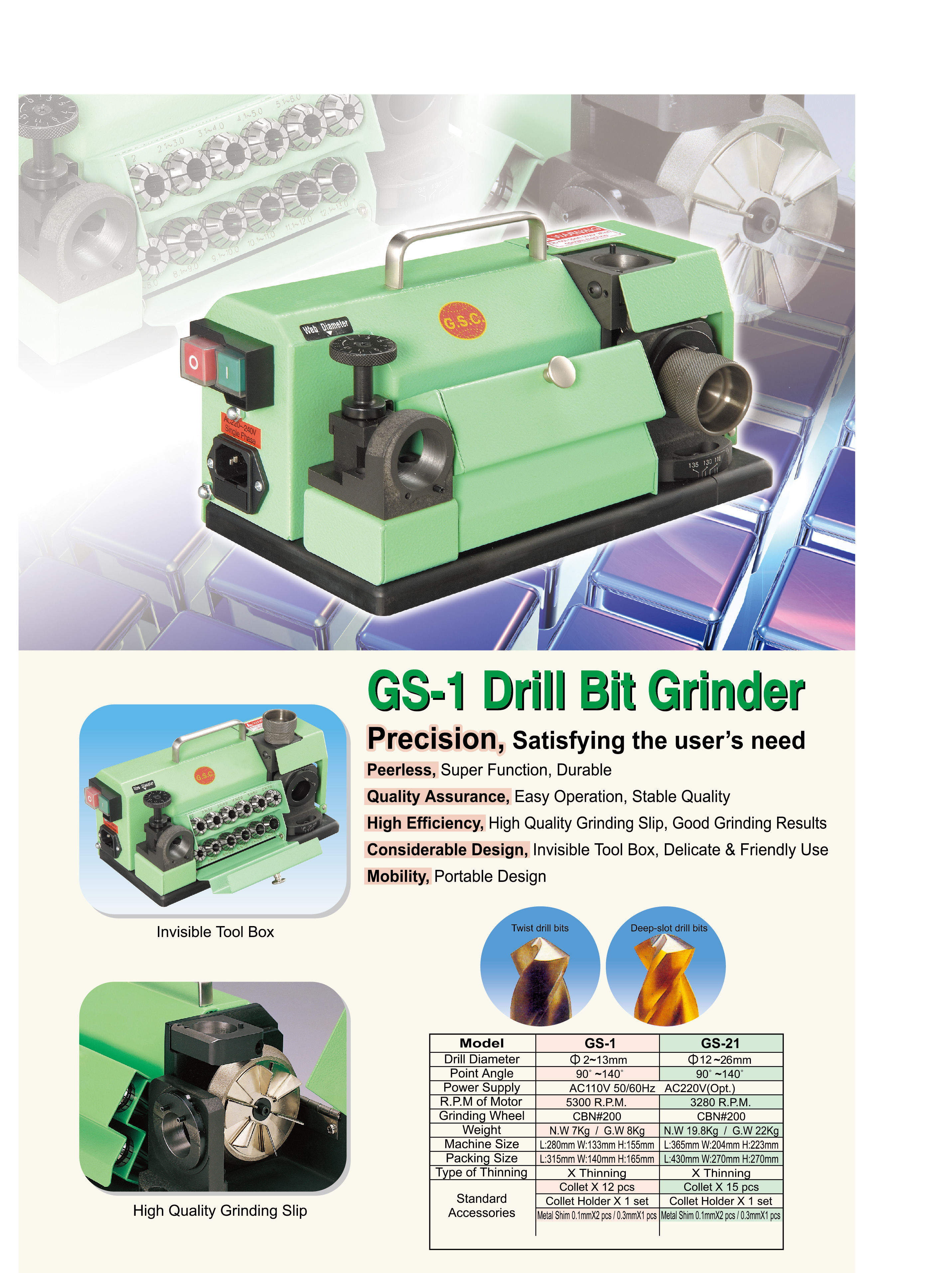Catalog|GS-1 Drill Regrinder