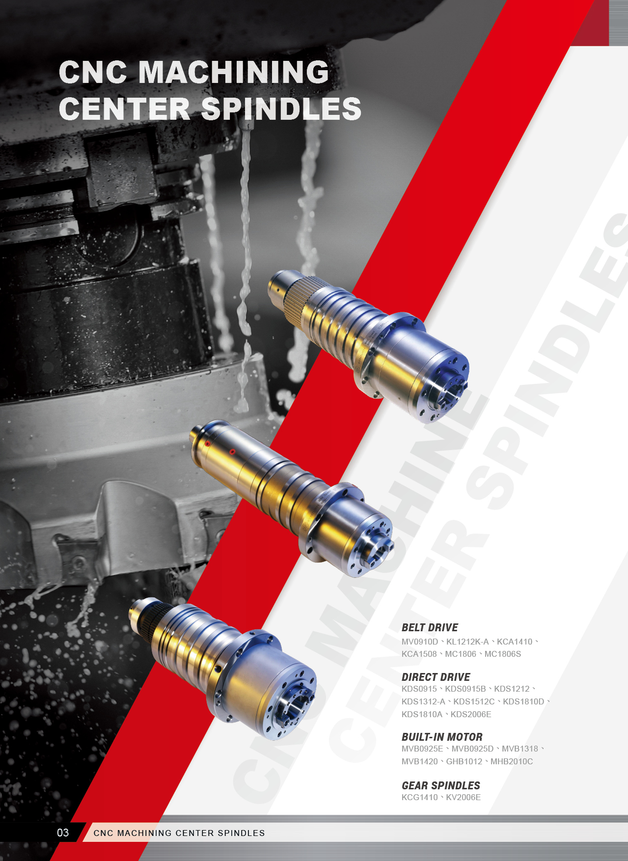 Catalog|CNC Machining Center Spindles