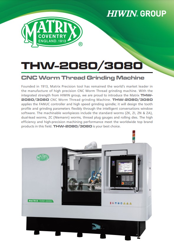 Catalog|THW-2080/3080 CNC Worm Thread Grinding Machine