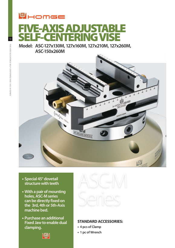 Catalog|FIVE-AXIS ADJUSTABLE SELF-CENTERING VISE (ASC-M)