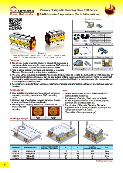 Catalog|Permanent Magnetic Clamping Block ECB Series