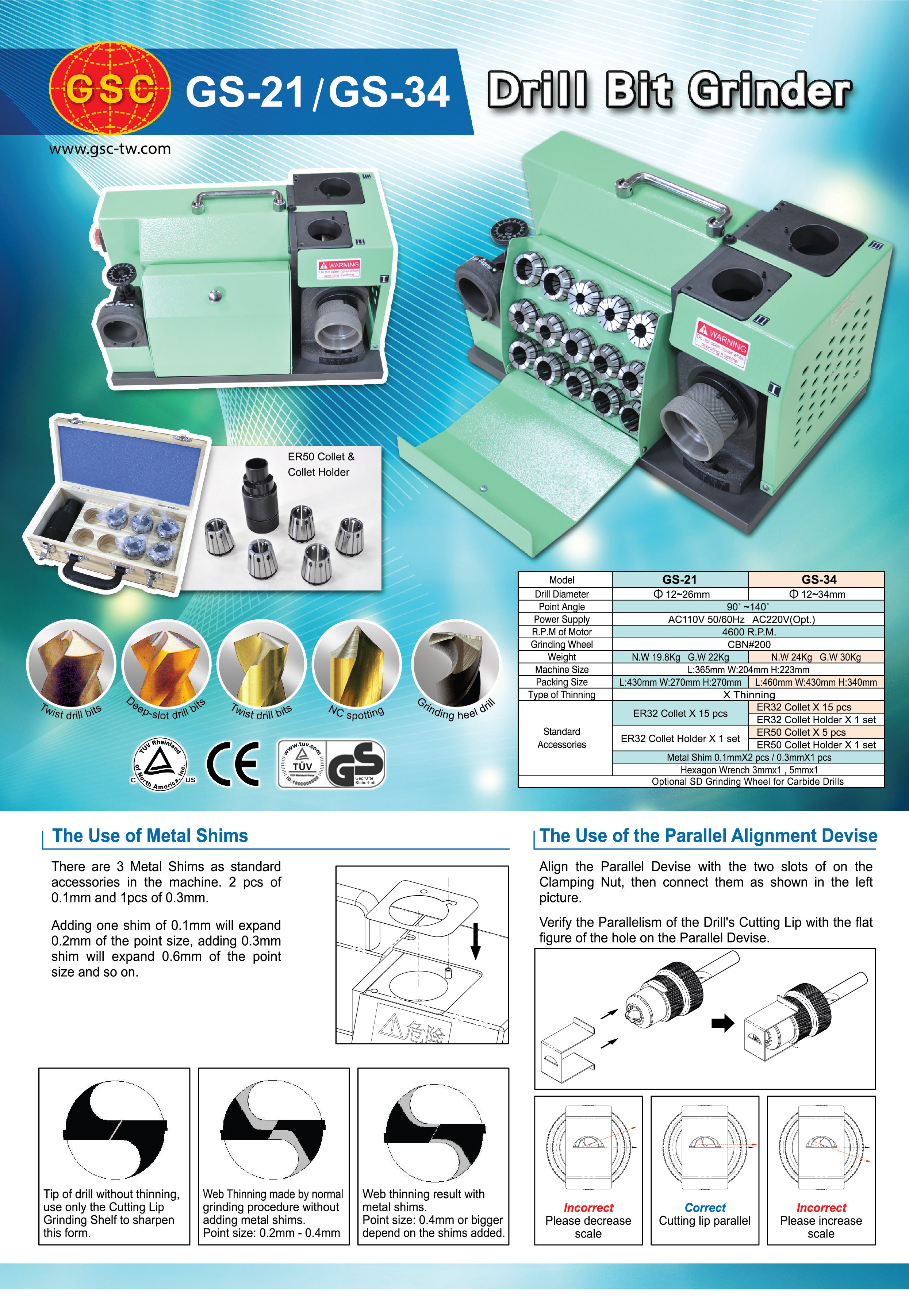 Catalog|GS-34 Drill Resharpener