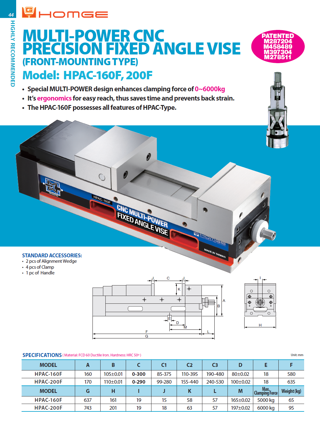 Catalog|MULTI-POWER CNC PRECISION FIXED ANGLE VISE (FRONT-MOUNTING TYPE)