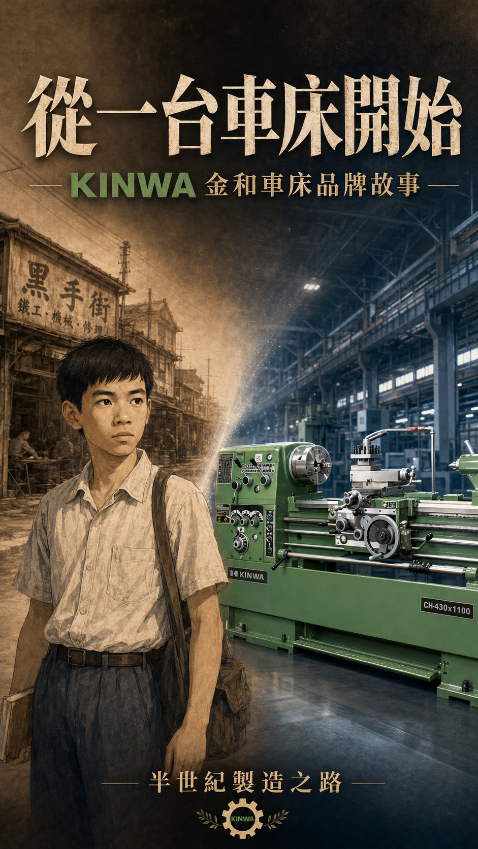 從車床學徒到 KINWA｜一台車床開始的創業故事
